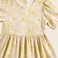 thumbnail image 4 of HAOTAGS Girls Easter Dresses Ruffles Sleeve Summer Casual Cute Prints Kids Flare Flowy Dresses Yellow Size 7, 4 of 5