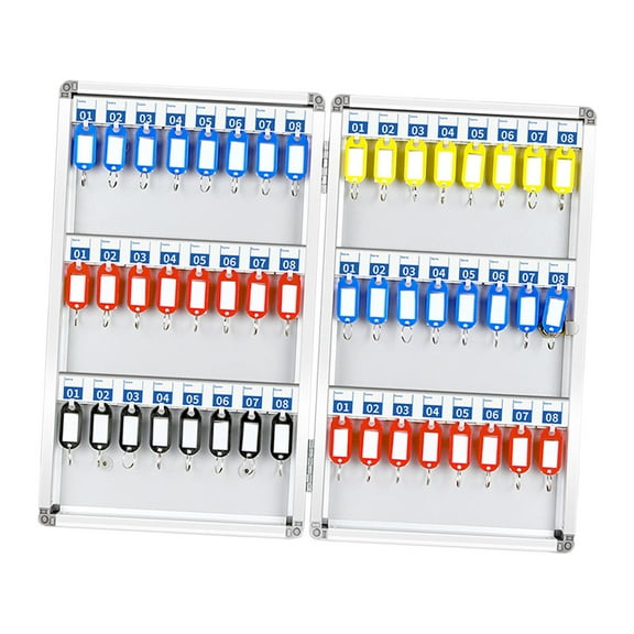 Colaxi Wall Mounted Key Storage Box Key Holder with Hooks Key Security Box for Complexes Easily Mounted 48 Key Position