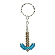 Key Chain - Minecraft - Pickaxe Axe Silver Metal New Toys Gifts Licensed j2872