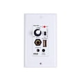 thumbnail image 1 of Support Mural Récepteur BT Sans Fil - Récepteur de Commande Audio Intégré 100W avec Amplificateur Intégré, Entrées USB/Microphone/Aux (3,5 Mm), Bornier de Haut-Parleur, Connecter 2 Haut-Parleurs, Blanc - Pyle PWA15BT, 1 of 6