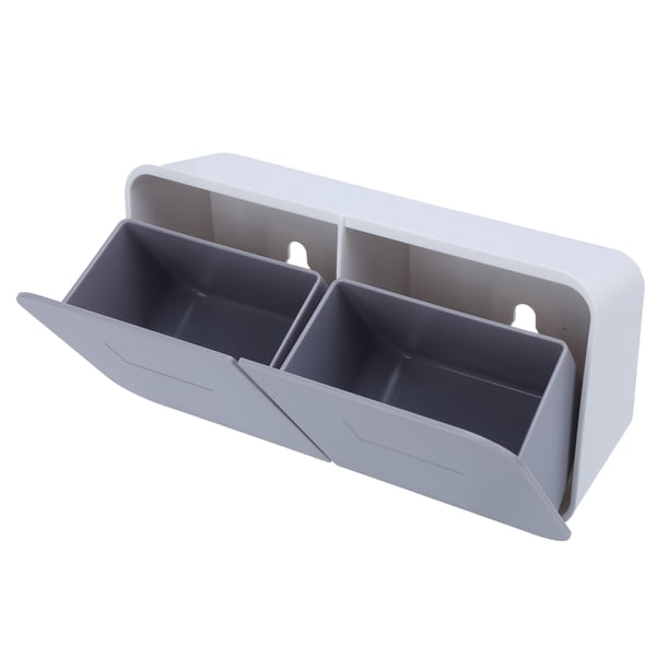 Soporte para almohadillas de algodón, caja de maquillaje, organizador de caja de maquillaje de pared, soporte para hisopos de algodón, multifuncional