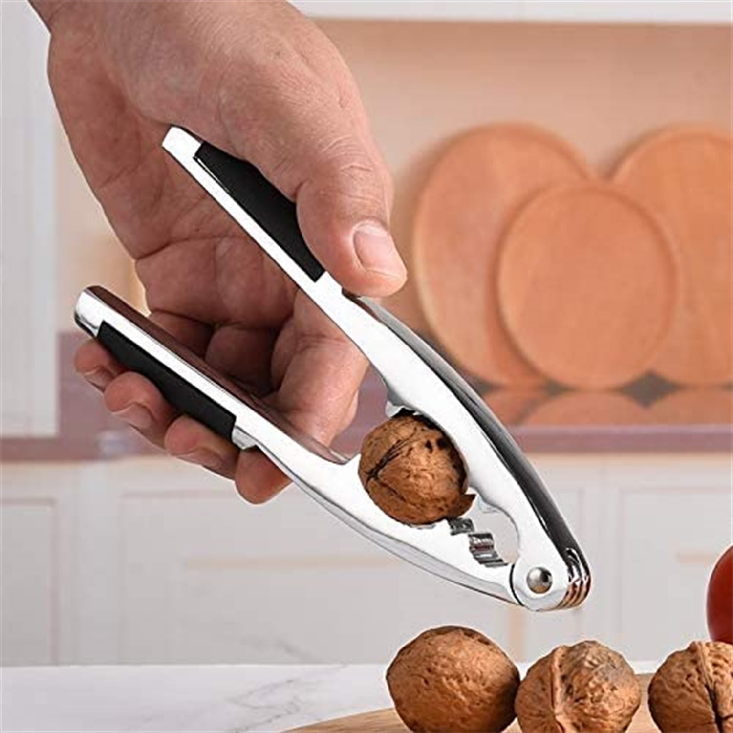 Kepooman Portable Heavy Duty Walnut Opener Tool with Black Non-Slip Handle for Nut Crackers Kepooman Portable Heavy Duty Walnut Opener Tool with Black Non-Slip Handle for Nut Crackers