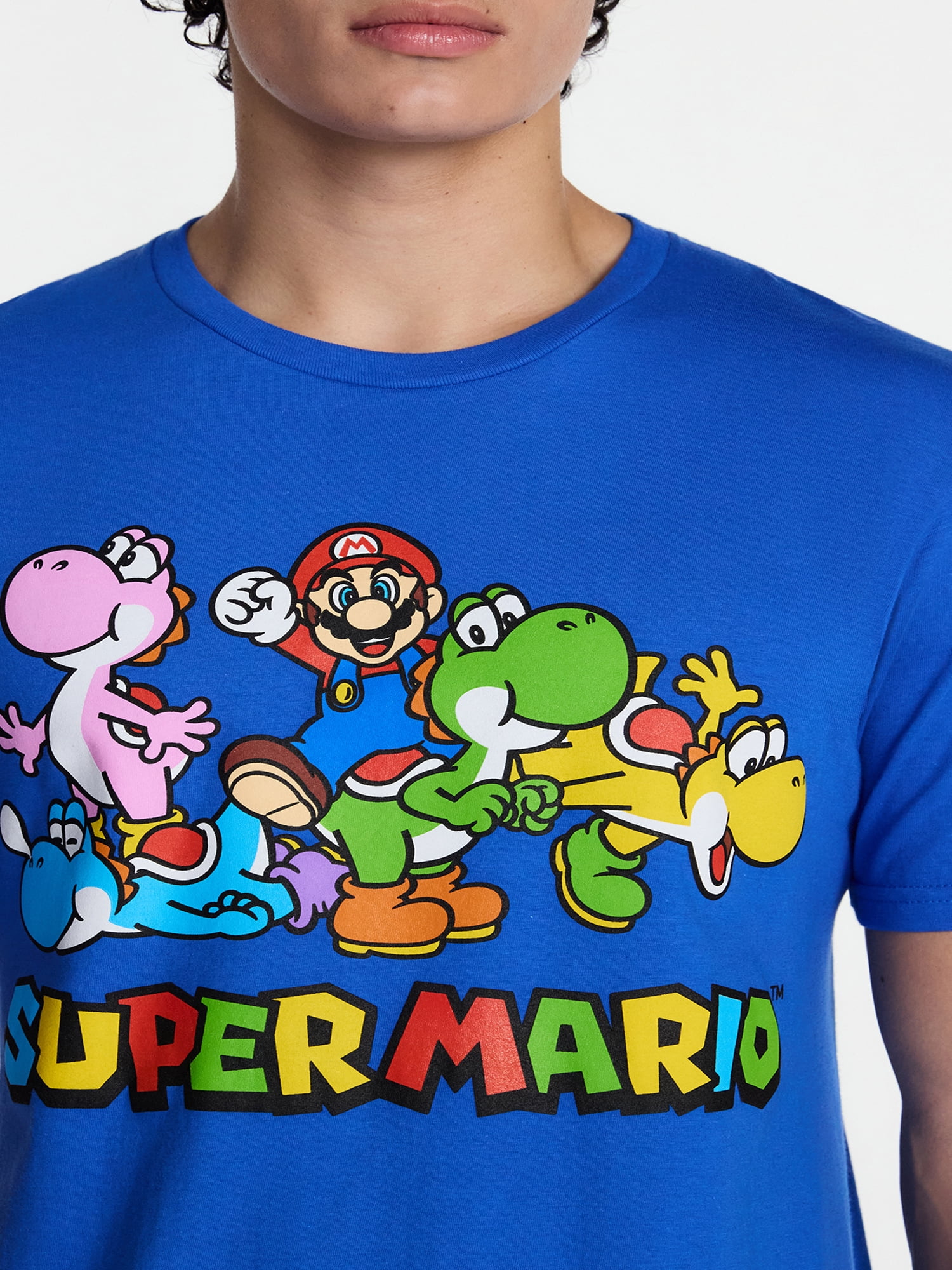Super Mario and Yoshi Men's and Big Men's Graphic Tee with Short Sleeves, Sizes S-3XL