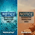 thumbnail image 5 of (2 Pack) Quarantine Inspection Area OSHA Notice Sign 5 Inch X 3.5 Inch Vinyl Label Decal Sticker Weather Resistant, UV Protected for Workplace, Business, and Construction Site, Made in, 5 of 7