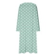 thumbnail image 6 of Wiyuqeen Plus Size Pajamas for Women Crew Neck Long Sleeve Casual Stars Print Sleep Dress Full Length Nightgown Sleepwear, 6 of 7