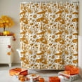 thumbnail image 3 of Mushroom Floral Shower Curtains for Bathroom, Thanksgiving Fall Waterproof Fabric Shower Curtain for Bathroom Bathtub Decoration, Machine Washable, 54x"78", 3 of 9