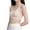 F061-Beige, variant on Fashionable Sports Bra for Girls, Solid Color Cotton Bra for Puberty, Anti Exposure Underwear with Breast Pads, Suitable for Children Aged 9-15