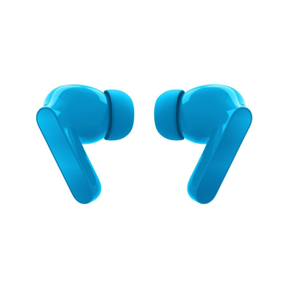 Motorola Moto Buds Bass XT2443-1 Dynamic ANC, Triple Microphone Array, Bluetooth 5.3, IP54 Water & Dust Resistant, Dolby Atmos Audio - Blue Jewel