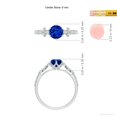 thumbnail image 5 of ANGARA Lab Grown 1 Ct Round Blue Sapphire Side Stone Engagement Ring for Women in 14K White Gold (Size-6mm) | September Birthstone, Anniversary, Jewelry Gift for Women | Lab-Grown Blue Sapphire Ring, 5 of 8