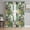 Beige, Green, Gold, variant on Tropical Palm Leaves Sheer Curtains 45 Inch Length 2 Panels Set, Birds Pineapple Black Striped Voile Window Treatment Rod Pocket Small Kitchen Curtains Drapes for Bedroom 52"x45"x2