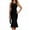 Black, variant on Tbopshirt Wedding Guest Dresses for Women,Fashion Women Casual V-Neck Solid Backless Wrinkle Sleeveless Dress Skirt