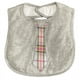 thumbnail image 1 of Babero para Bebé Frenchie Mini Couture Gris con Corbata de Rayas, 1 of 2