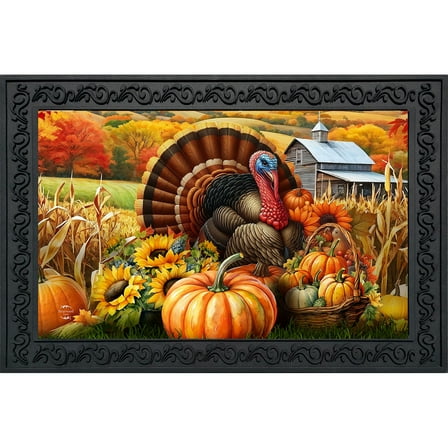 Briarwood Lane Wild Turkey and Pumpkins Doormat