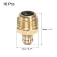 thumbnail image 2 of Uxcell Brass Straight Hydraulic Grease Fitting Accessories M12 x 1.25mm Thread 10 Pack, 2 of 5