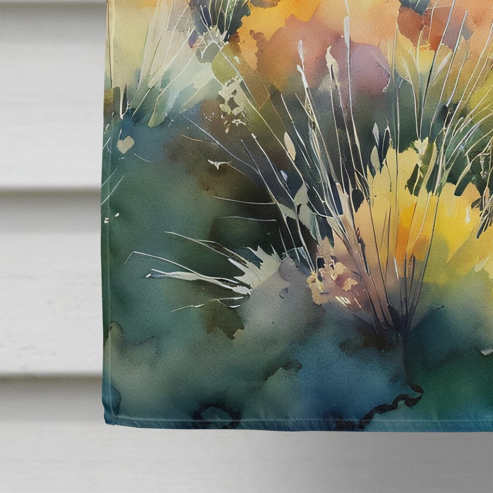 Nevada Sagebrush in Watercolor House Flag 28 in x 40 in