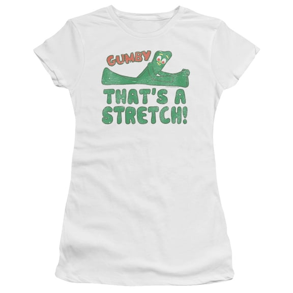 Gumby That’S A Stretch S/S Junior Women's T-Shirt Sheer White