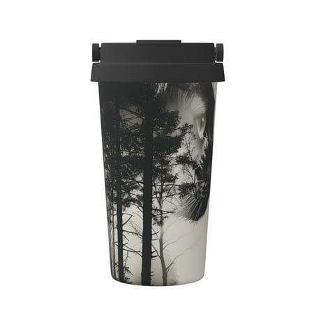 

Junzan Double Exposure Cat Forest for Stainless Steel Vacuum Insulated Tumbler - Reusable Insulated Cold Brew Iced Coffee Cup Thermos -Gifts for Women Men Him Her