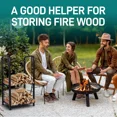 thumbnail image 7 of SereneLife Firewood Storage Rack - Heavy Duty Wood Stackers Organizer, 220 lbs. weight Log Capacity, 7 of 7