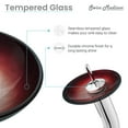 thumbnail image 4 of Swiss Madison Cascade 16.5 Glass Vessel Sink with Faucet, Ember Red, 4 of 13