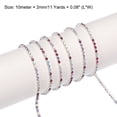thumbnail image 2 of Uxcell 11 Yard 2mm Crystal Rhinestone Diamond Close Chain Trim Trimming Claw Cup Chain Purple Red Purple, 2 of 4