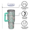 thumbnail image 4 of OBREWU Pioneer Flower Tumbler with Handle and Lid,40oz Pioneer Flower Double Wall Vacuum Insulated Tumbler,Pioneer Flower Cups Gift for Women and Men, 4 of 7