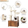 thumbnail image 2 of Cat Tower With Litter Box Enclosure,62 " Tall Cat Tree for Indoor Cats,Cat Tree Litter Box Combo for Kitten,Modern Cat Furniture Litter Box Cabinet (27.5" x 21"),, 2 of 8