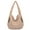 Beige-L, variant on Cloud Puff Mini Shoulder Bag for Women - Lightweight Quilted Tote with Zipper, Stylish Casual & Travel Handbag(Black)