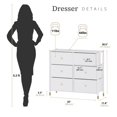 thumbnail image 3 of DECOMOMO Commode Haute avec Paniers 3 Niveaux 6 Tiroirs Commode, 3 of 8