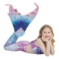 thumbnail image 5 of Hienoo Girls 3-Piece Swimsuit Performance Ruffle Bikinis Fish Tail Bathing Suit, Sizes 4-9, 5 of 5