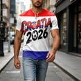 thumbnail image 6 of 2026 Soccer Cup Retro Jersey Henley for Men, Short Sleeve Button Neck Graphic Tee with Country Flag & Ball Print for Game Day & Summer Casual Purple S, 6 of 7