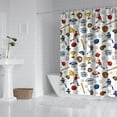 thumbnail image 2 of White Baseball Elements Pattern Shower Curtain 72"x84" ,Bathroom Decorative Shower Curtains Set with 12 Hooks,Modern Waterproof Washable Shower Curtain, 2 of 6