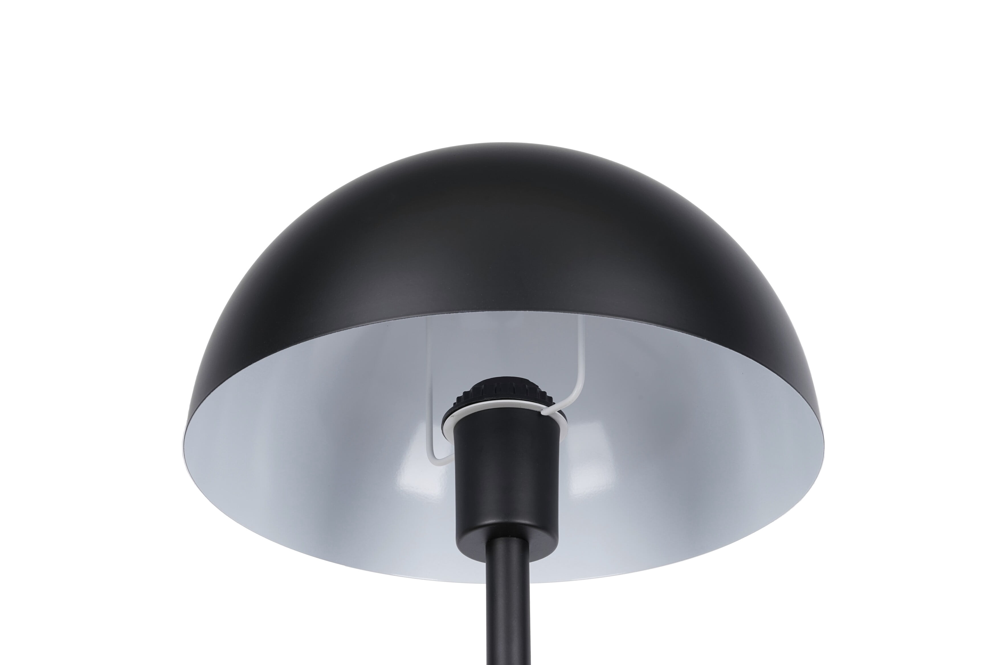 Kenroy Home Vega 56'' Floor Lamp with Black Metal Dome Shade Modern Floor Light Fixture for Living Room, Bedroom, or Office, Black