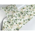thumbnail image 3 of Leaves Bed Runner Set, Tropical Eucalyptus Branches Botanical Illustration Repetitive Pattern, Decorative Bedding Scarf & a Pillow Sham for Hotels Homes, Twin, Camel Reseda Green White, by Ambesonne, 3 of 3