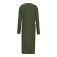 thumbnail image 3 of Trendy Long Sweater Cardigan for Women Soft Knitted Open Front Jacket with Pockets Casual Full Sleeve Maxi Coat (X-Large, Army Green), 3 of 5