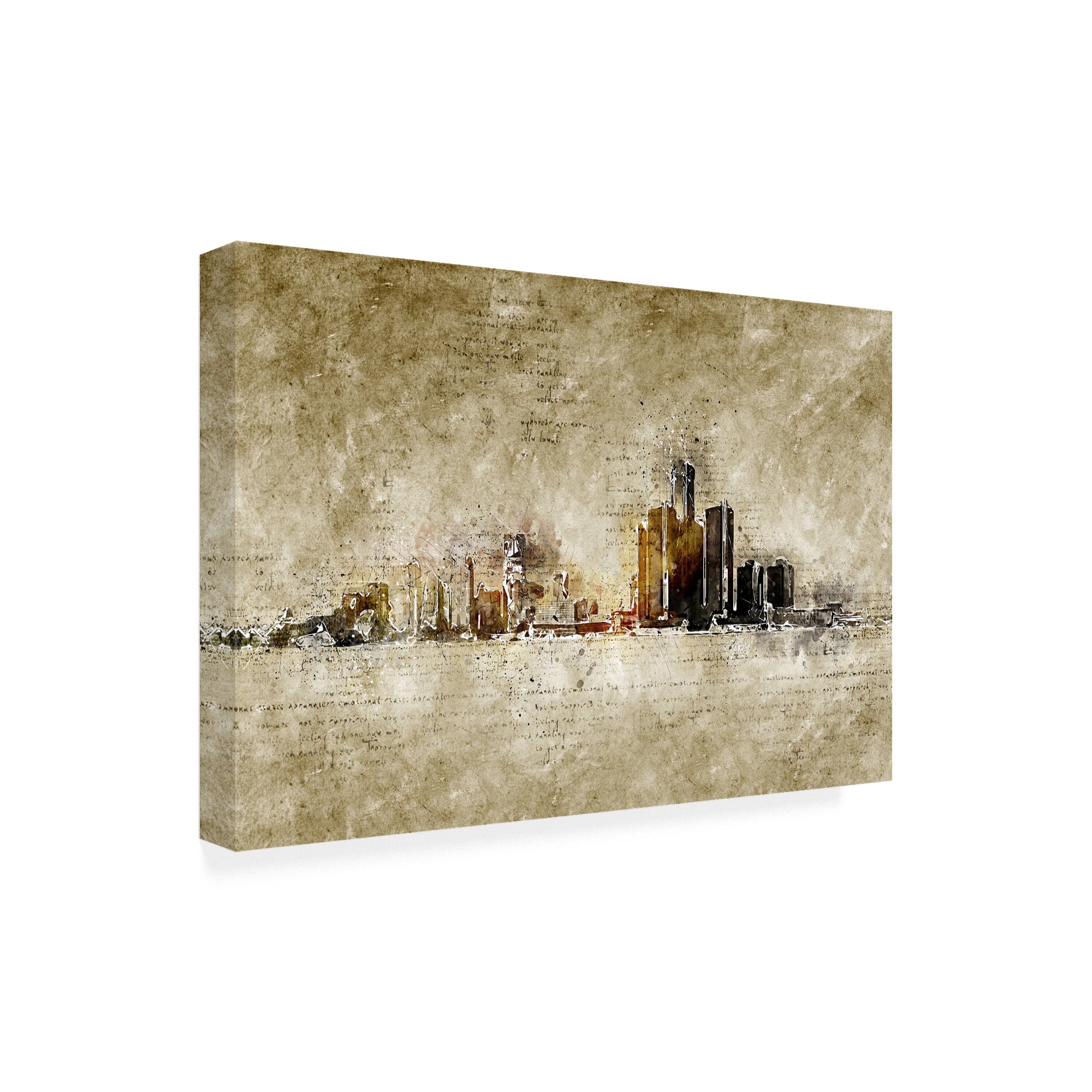 Trademark Fine Art 'Detroit Michigan' Canvas Art by Incado