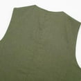 thumbnail image 6 of ‌FDGIU Women's Linen Crop Tank Tops - V Neck Sleeveless Blouse (Summer Pleated Business Casual) Solid Color, 6 of 6