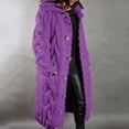thumbnail image 1 of V-Neck Longline Cardigan, Plus-Size Duster Sweater, Relaxed Knit Coat Red L , Cardigan, 1 of 5