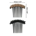 thumbnail image 2 of 1 Pc Women Portable Hair Insert Comb for Straight Wavy Curly Hair Champagne Resin Rhinestone, 2 of 3