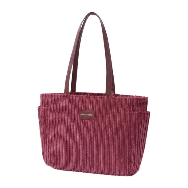Bolso de mano reutilizable para mujer, ideal para viajes y vacaciones. Rojo