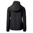 thumbnail image 3 of Women's Cutter & Buck Black Detroit Lions  Charter Eco Recycled Half-Zip Hooded Anorak Jacket, 3 of 3