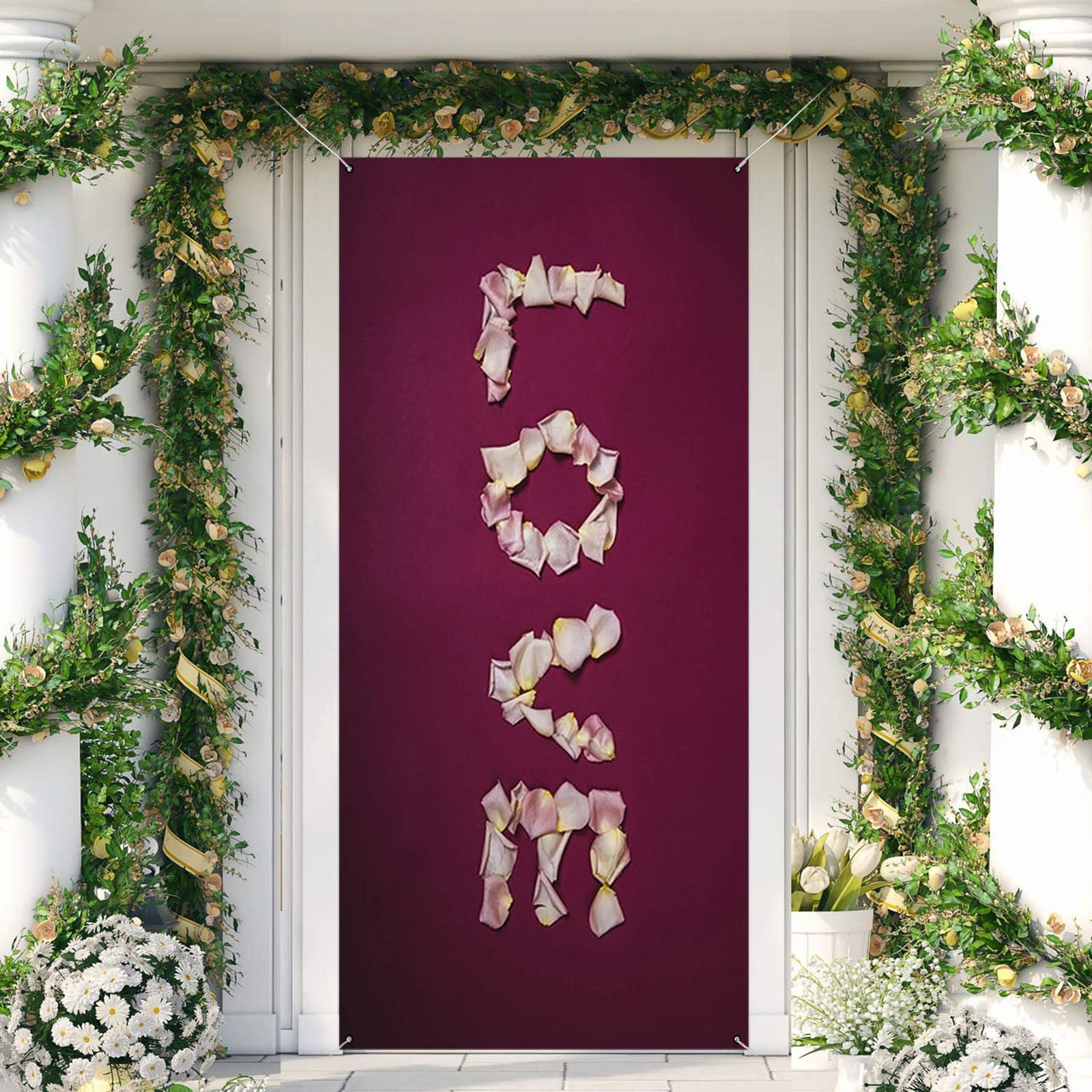 Valentine'S Day Home Decorations Valentine's Day Door Cover Decoration  Creative Background Valentine's Day Front Door Decoration Valentine's Day  Decorations, Wedding, Engagement Party Supplies 