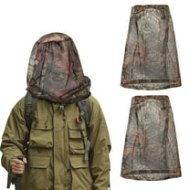 2pcs Mosquito Head Nets, TSV Camouflage Gnat Face Mesh Insect Netting Protection from No-See-Um, Midges and Gnats