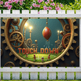 thumbnail image 7 of Vintage Style Football Themed Banner with Touch Down Text, Ideal for Football Parties, Sports Events, Fan Gatherings, Photo Backdrops, and Home Decorations, 7 of 7