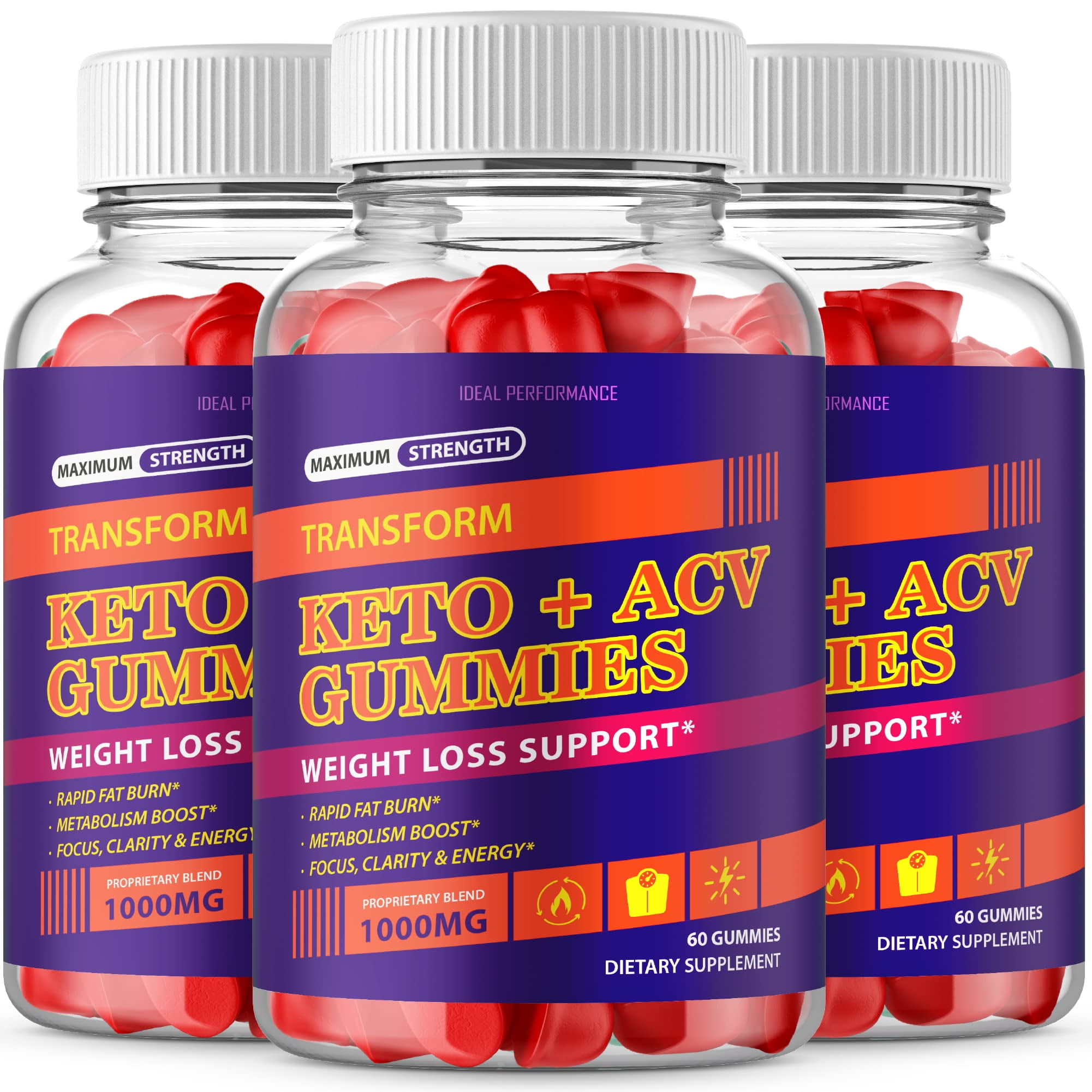 (3 Pack) Keto ACV Gummies Transform Keto ACV Gummies Advanced Transform
