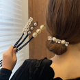 thumbnail image 4 of Lazy Flower Hairpin Meatball Head Dispositivo Para El Cabello Vintage Pearl Flower Hair Headpiece Advancent CE008219-03, 4 of 6