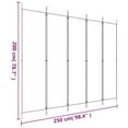thumbnail image 4 of vidaXL 5-Panel Room Divider White 250x200 cm Fabric, 4 of 5