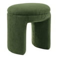 thumbnail image 3 of Furniture of America Thia Modern 18" Upholstered U-Shaped Stool, Green, 3 of 5