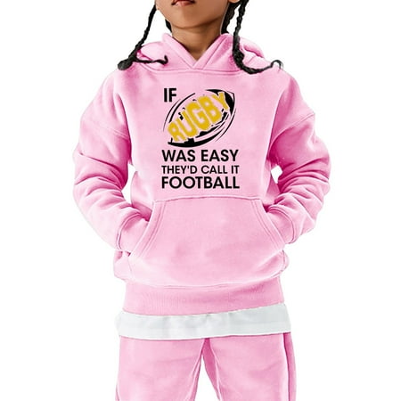 

LLDYYDS Football Sports Teen Sweatshirt Vintage Rugby Player Sports Retro Kids Boys Girls Rugby Pullover Hoodie