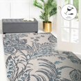 thumbnail image 5 of FH Home Hand Hooked Area Rug - Stain Resistant, Plush/Soft Underfoot, Wool-Like Texture - Premium Recycled Polyester Yarn - Floral - Bedroom, Living/Dining Room - Caracas - Blue - 5 x 8 ft, 5 of 8