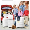 thumbnail image 5 of Joyway 5-Piece Luggage Set PP Hardshell Spinner Suitcase with TSA Lock - (Expandable Carry-On 20 Inch) (24 Inch 28 Inch) for School, Travel, Weekend -White, 5 of 9